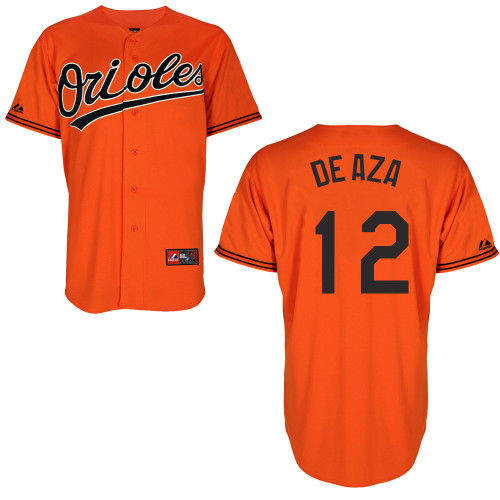 Alejandro De Aza #12 MLB Jersey-Baltimore Orioles Men's Authentic Alternate Orange Cool Base Baseball Jersey